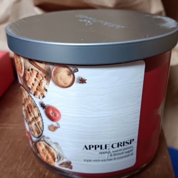 Distant Lands 14.5 Oz Apple Crisp 3 Wick Soy Wax & Essential Oils Candle NEW - Picture 5 of 5